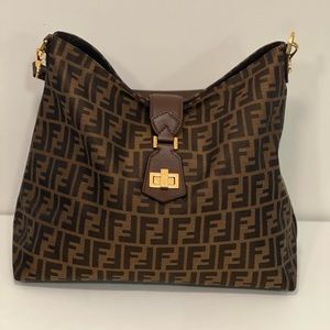 Fendi Zucca Hobo Bag Large NWT